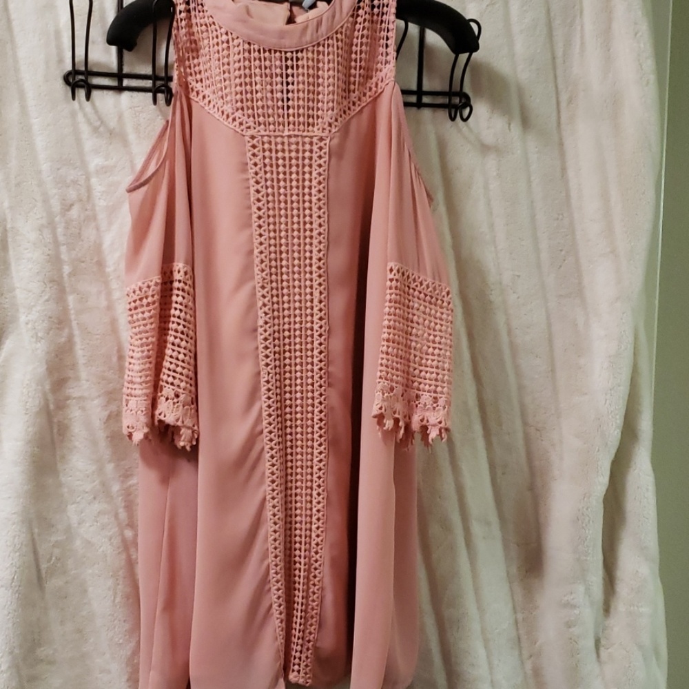 She + sky blush short dress